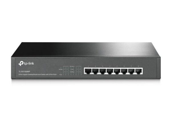 tp-link TP-LINK 8-Port Gigabit Switch with 8-Port PoE+ Netzwerk-Switch