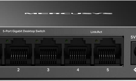 TP-Link Mercusys MS105GS Netzwerk-Switch Unmanaged Gigabit Ethernet (10/100/1000) Schwarz (MS105GS)