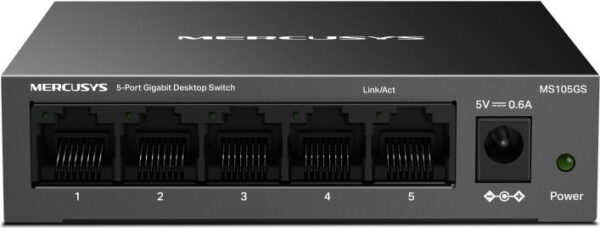 Mercusys MS105GS Netzwerk-Switch Unmanaged Gigabit Ethernet (10/100/1000) Schwarz (MS105GS)