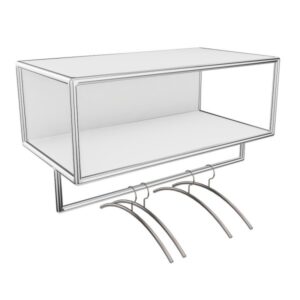 BOSSE Wandgarderobe Chrom | Breite 80 cm