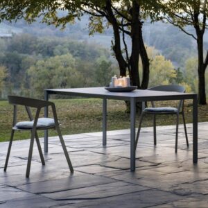 Kristalia Thin-K Aluminium Esstisch | Gartentisch | Aluminiumgrau