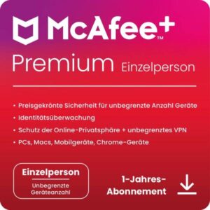 McAfee+ Premium Individual Security - unbegrenzte Geräteanzahl0731944751214