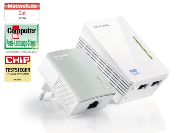 TP-LINK Powerline-Kit mit WLAN-Extender TL-WPA4220KIT