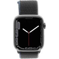 Apple Watch Series 7 GPS + Cellular 45mm Edelstahl graphit Sport Loop kohlegrau.