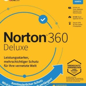 Norton 360 Deluxe - 25 GB - Kein Abo (Gerät(e): 3 Geräte)5397039097183