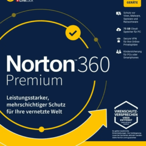 Norton 360 Premium 10 PC / 1 Jahr 75 GB - Kein Abo5397039097015