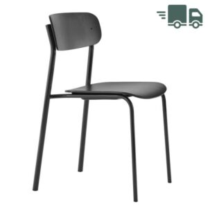 THONET S 243 Stahlrohrstuhl | Buche schwarz gebeizt | Gestell tiefschwarz4066962004858