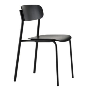 THONET S 243 Stahlrohrstuhl | Eiche schwarz gebeizt | Gestell tiefschwarz4066962004858