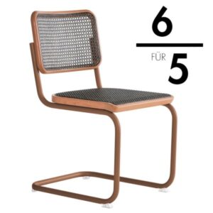 THONET S 32 V Dark Melange altrosa | Stahlrohr-Freischwinger | Gestell altrosa4066962015861