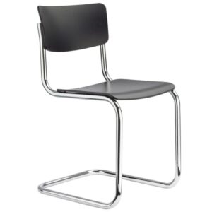 THONET S 43 | Buche schwarz gebeizt | Stahlrohr-Freischwinger | Gestell verch...4066962004858