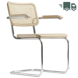 THONET S 64 V | Buche natur | Stahlrohr-Freischwinger mit Armlehnen4066962003301