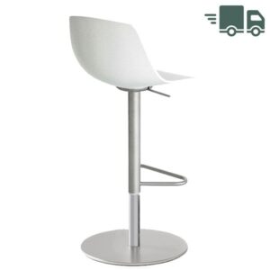 lapalma MIUNN S104 Barhocker | Baydur weiss | Gestell Edelstahl | Platte rund8033071048949